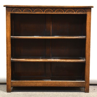 Lot 330 - Reproduction oak open bookcase.