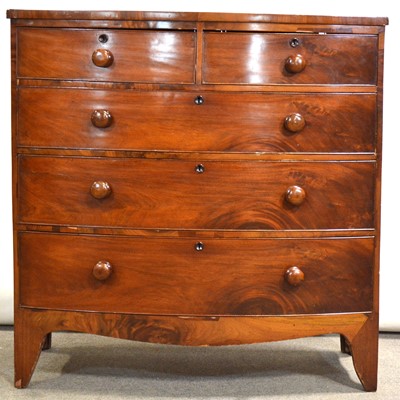 Lot 361 - Victorian mahogany bowfront chest of drawers