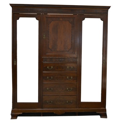 Lot 424 - Victorian mahogany wardrobe