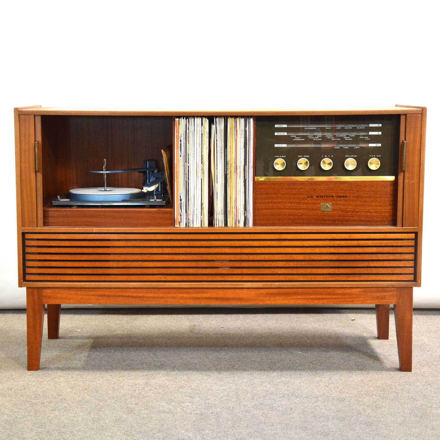 Lot 366 - 1960s HMV radiogram,