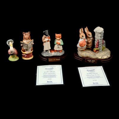 Lot 3 - Two Beswick Beatrix Potter tableau groups, and two other figurines