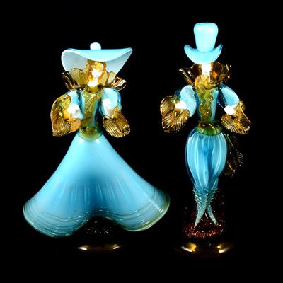 Lot 40 - Two Murano glass figures of Courtesans