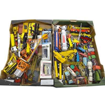 Lot 93A - Two trays of die-cast model vehicles