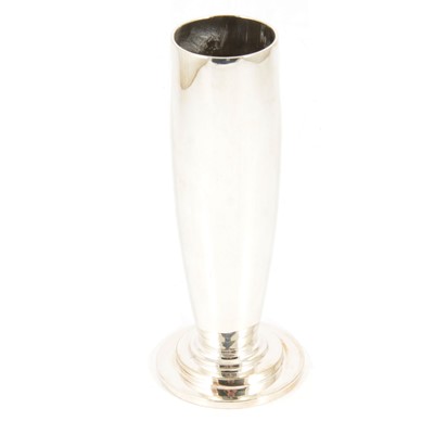 Lot 122 - Art Deco plated bud vase, stamped Cunard White Star line