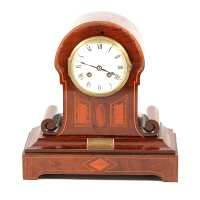 Lot 481 - Edwardian mahogany mantel clock