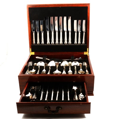 Lot 161 - Canteen of silver plated cutlery