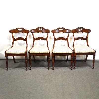 Lot 477 - Set of four William IV mahogany dining chairs