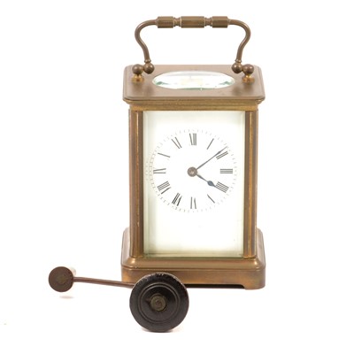 Lot 117 - French brass-cased carriage clock