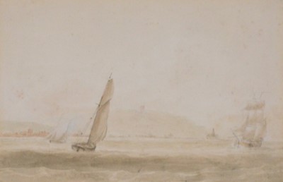 Lot 310 - Nicholas Pocock, Shipping in an estuary