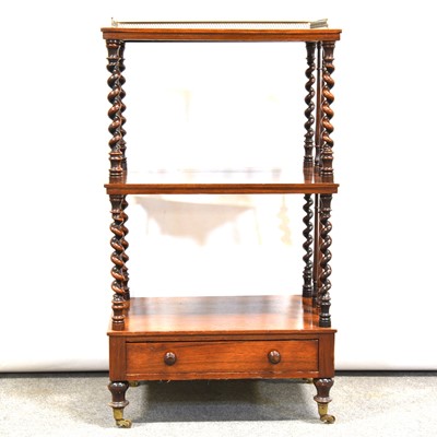 Lot 420 - Victorian rosewood three-tier whatnot