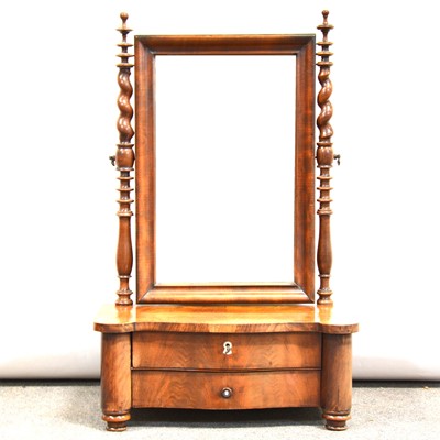 Lot 474 - William IV mahogany toilet mirror