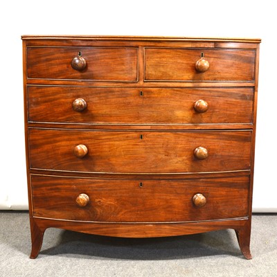 Lot 488 - George IV mahogany bowfront chest of drawers