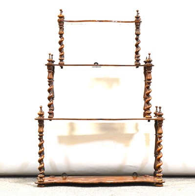 Lot 458 - Victorian three-heights wall shelf