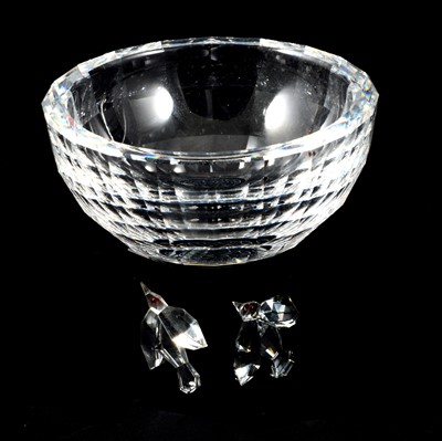 Lot 35A - Swarovski Crystal 'Wa' bowl and a Christmas Tree topper ornament