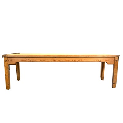 Lot 392 - Large pine kitchen table