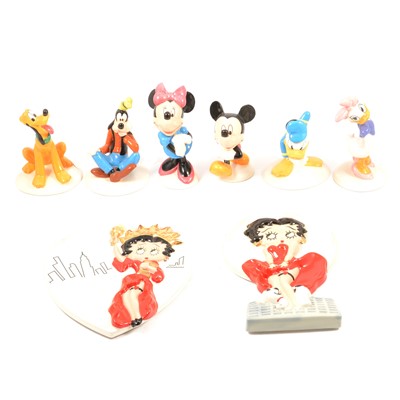 Lot 12 - Two Wade Betty Boop plaques, Six Royal Doulton...