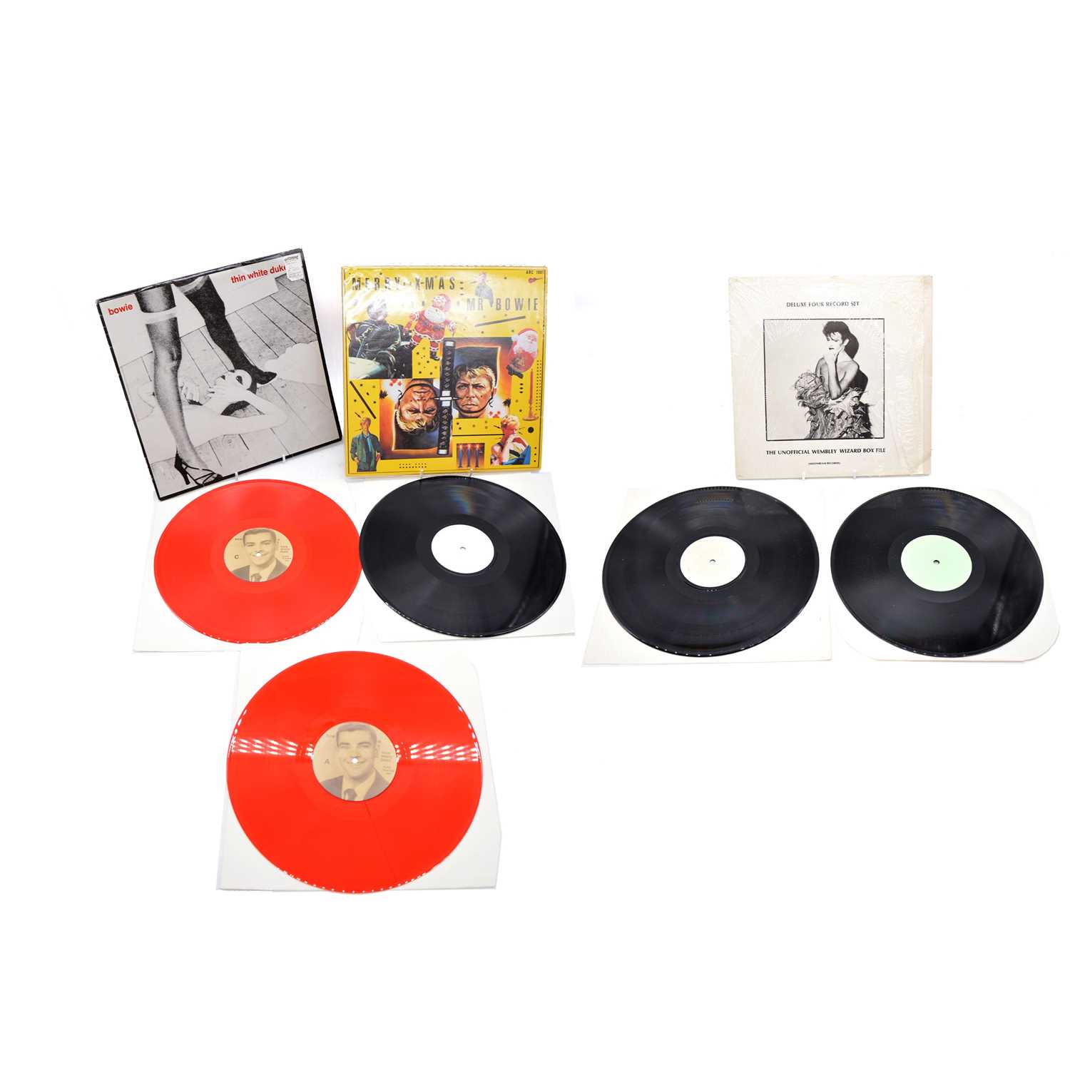 Lot 26 - Three David Bowie LP vinyl records including Merry X-Man Mr Bowie