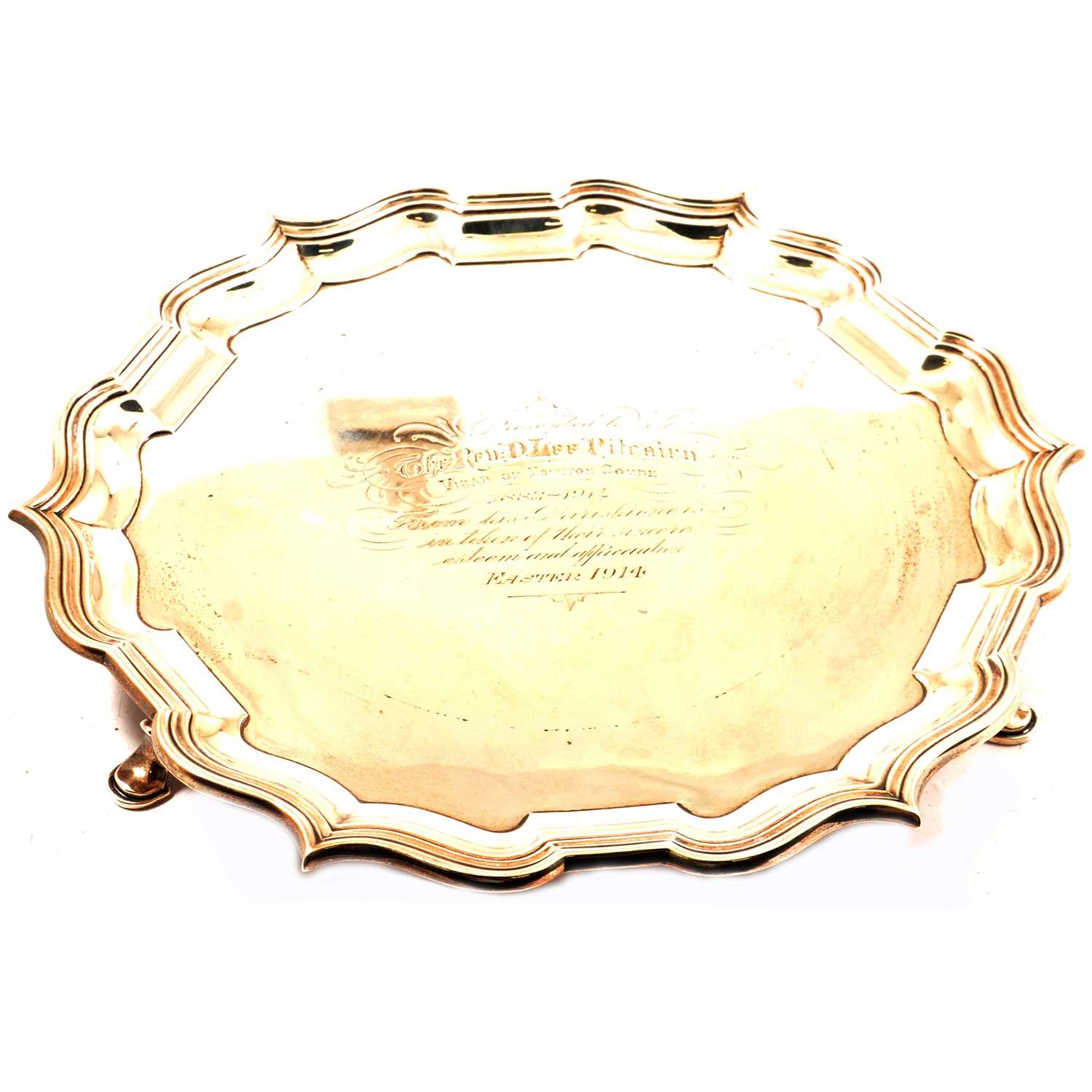 Lot 286 - Silver presentation salver