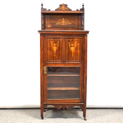 Lot 403 - Victorian inlaid rosewood music cabinet