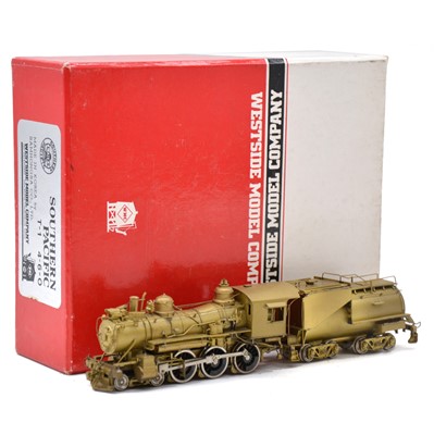 Lot 28 - Westside Models HO gauge brass steam locomotive and tender, T1, boxed