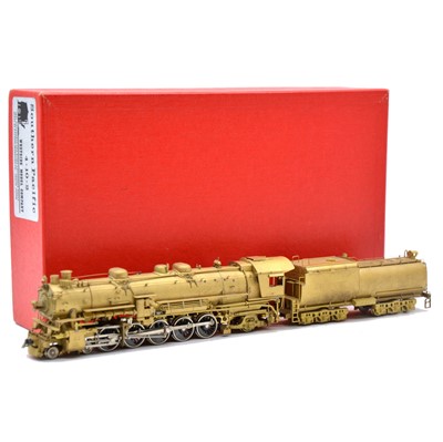 Lot 85 - Westside Model HO gauge steam locomotive and tender, 4-10-2, brass model, boxed