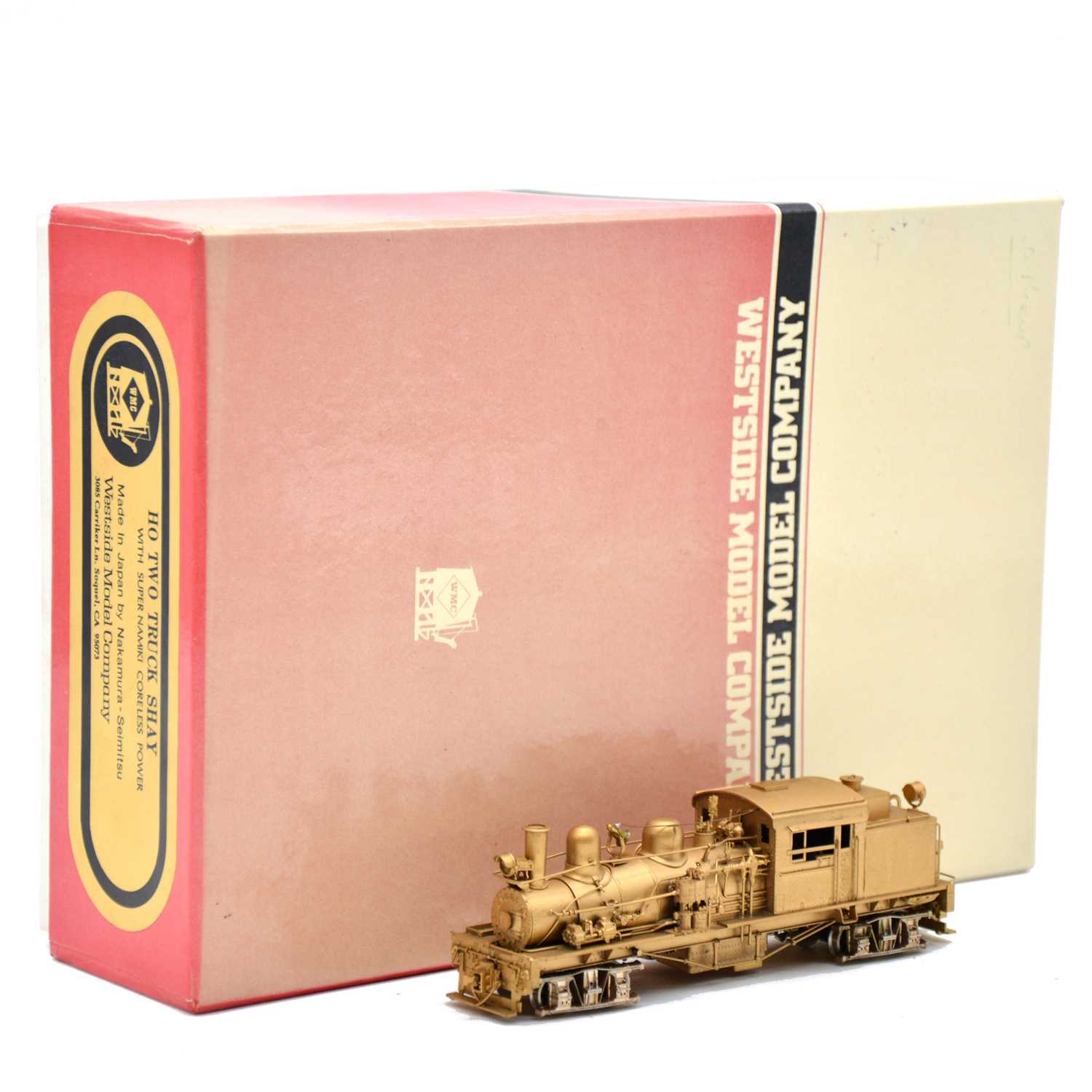 Lot 53 - Westside Models HO gauge steam locomotive, two truck shay, brass model, boxed