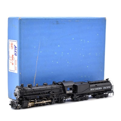 Lot 10 - ALCO models HO gauge steam locomotive and tender, brass model, boxed