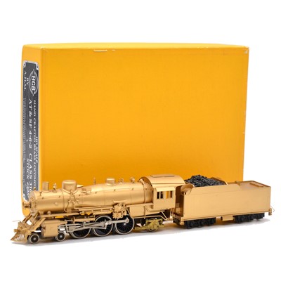 Lot 74 - HCB HO gauge steam locomotive and tender, brass model, boxed.