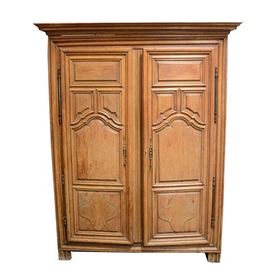 Lot 376 - French walnut pantry cupboard