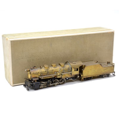 Lot 93 - Fulgurex HO gauge steam locomotive and tender, brass model