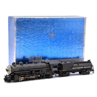 Lot 41 - Balboa HO gauge steam locomotive and tender, brass model, boxed