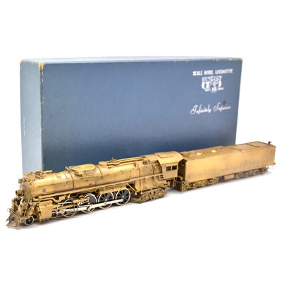 Lot 70 - United Scale Models HO gauge steam locomotive and tender, brass model, boxed