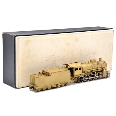 Lot 8 - Hallmark models HO gauge steam locomotive and tender, brass model, boxed