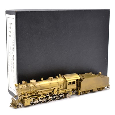 Lot 87 - Hallmark Models HO gauge steam locomotive and tender, brass model, boxed