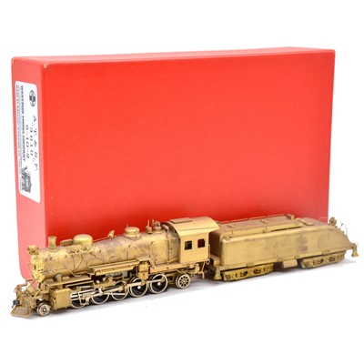 Lot 61 - Westside Models HO gauge steam locomotive and tender, brass model, boxed