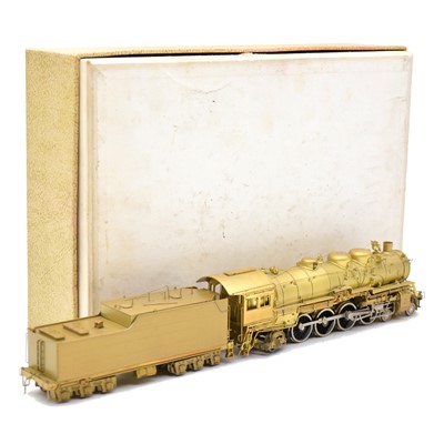 Lot 106 - Sunset models HO gauge steam locomotive and tender, brass model, boxed
