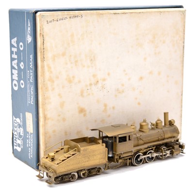 Lot 78 - United Scale Models HO gauge steam locomotive and tender, brass model, boxed