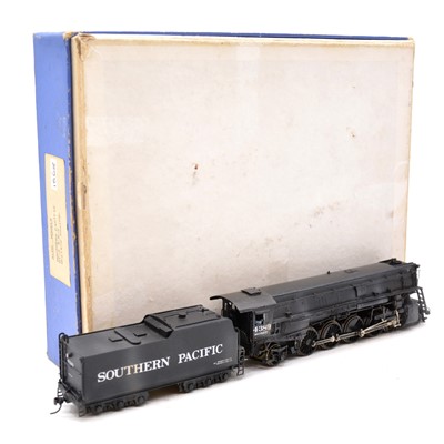 Lot 16 - ALCO HO gauge steam locomotive and tender, brass model, boxed