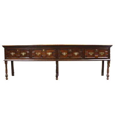 Lot 396 - George III oak dresser base