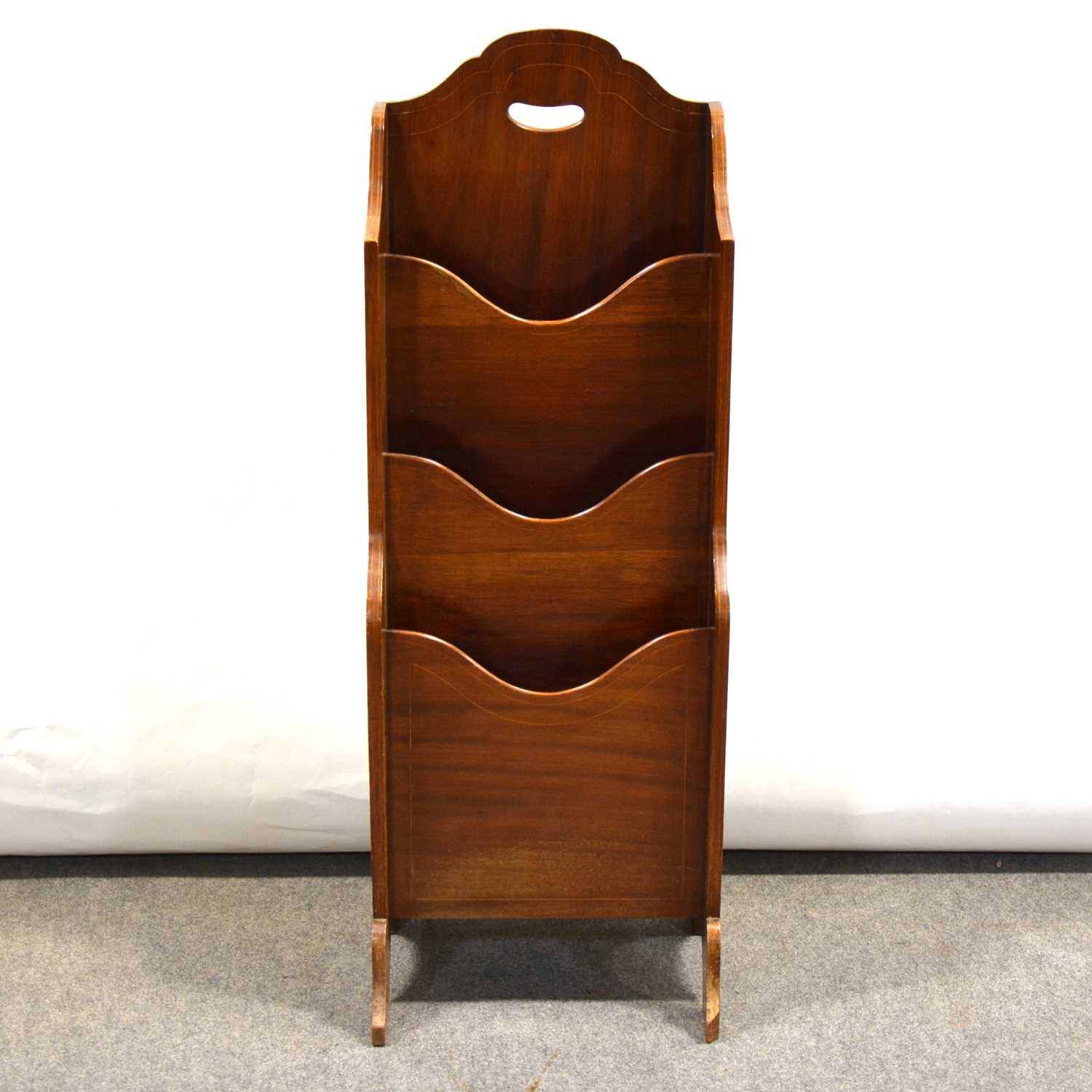Lot 417 - Mahogany paper rack,