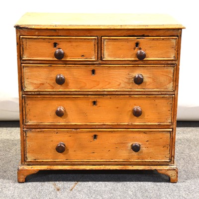 Lot 400 - Victorian apprentice made pine chest of drawers