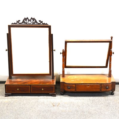 Lot 342 - Two mahogany dressing table mirrors