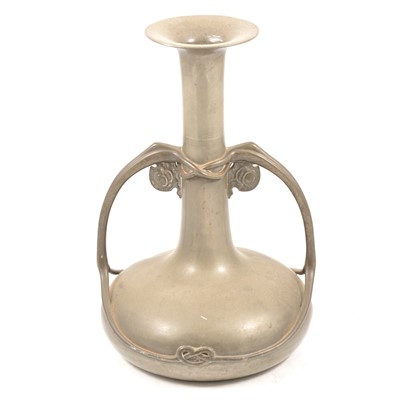 Lot 505 - Arts & Crafts Tudric pewter twin-handled vase, David Veasey for Liberty & Co.