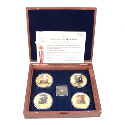 Lot 189 - Windsor Mint Winston Churchill five coin set