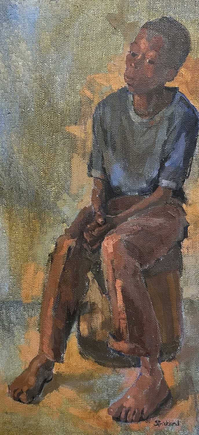 Lot 604 - Anthony Strickland, Boy seated