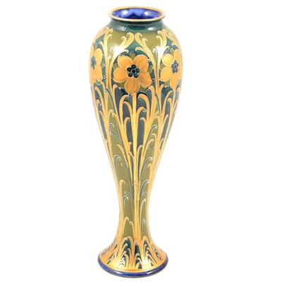 Lot 513 - William Moorcroft for James Macintyre, a 'Green and Gold' design vase