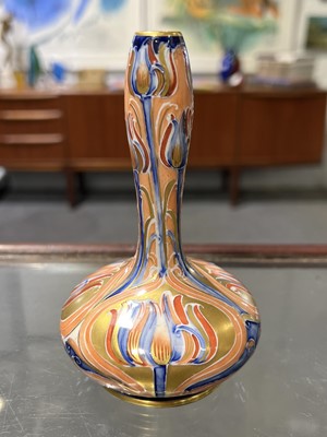 Lot 512 - William Moorcroft for James Macintyre, a Florian Ware 'Alhambra' design vase