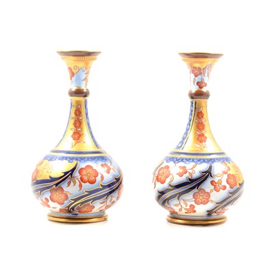 Lot 511 - William Moorcroft for James Macintyre, a pair of 'Aurelian Ware' vases