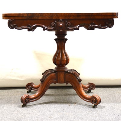 Lot 436 - Early Victorian mahogany card table