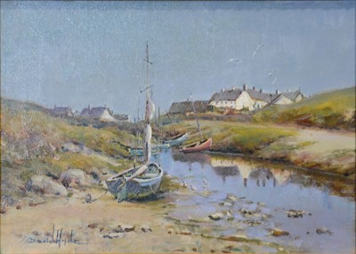 Lot 282 - David Hyde, Lowtide in the Marshes